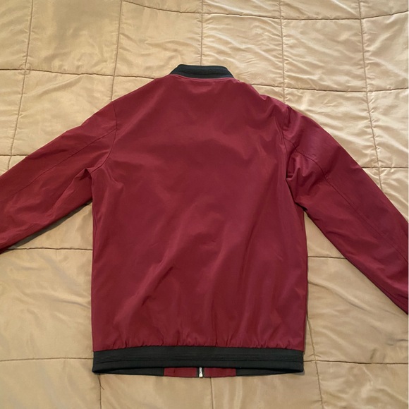 👗 Sandbank Sandmore Maroon Bomber Jacket - Picture 6 of 7